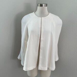NEW BCBGGeneration Womens Large Whisper Ivory Cape‎ Blazer Jacket Shrug